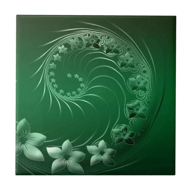 Green Design Party Destiny Celebration Tile (Front)