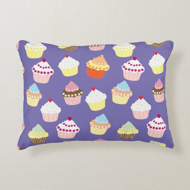 Green Dessrt Succulent Cactus in Pots Accent Pillow (Front)