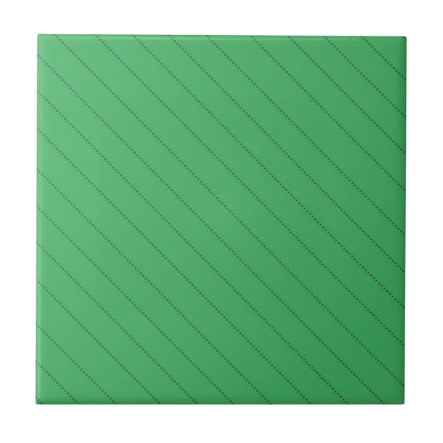 Green Diagonal Stripe Pattern Tile (Front)