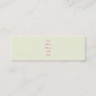 Green Diamond Floral Mini Business Card