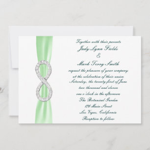 Green Diamond Infinity Wedding Invitation