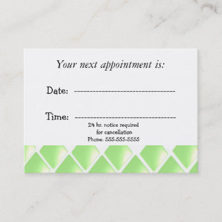 Green Diamond Medical Appointment Card