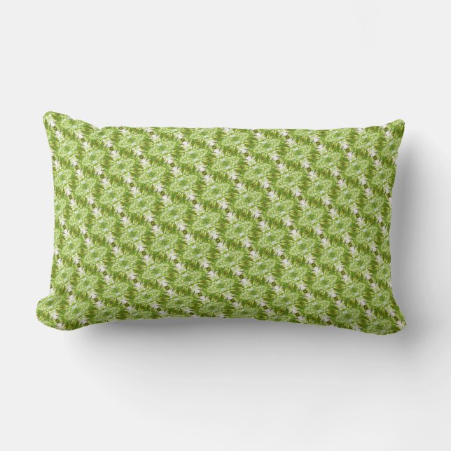 Green Diamond Pattern Pillow (Front)