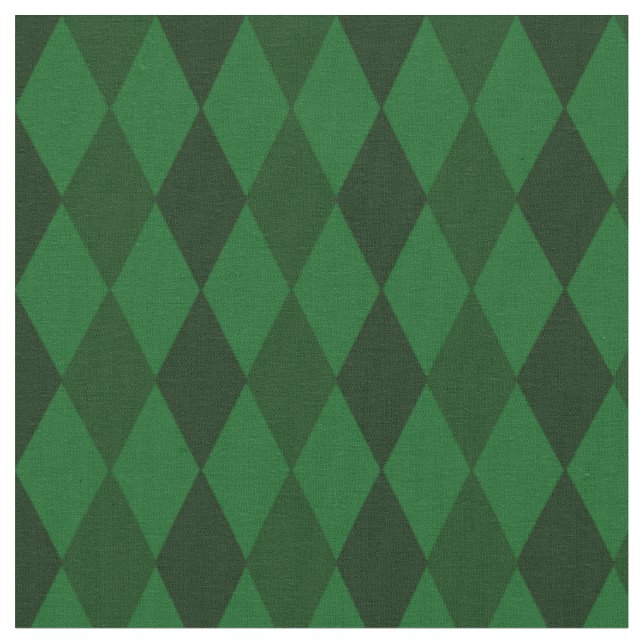 Green diamond print, diamonds in green fabric (Close Up)