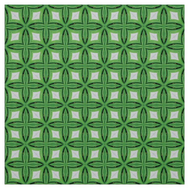 Green Diamond tile pattern Upholstery Fabric (Swatch)