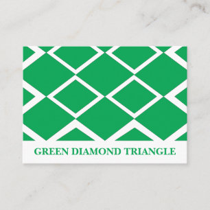 Green Diamond Triangle Geometric Pattern Business Card