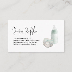 Green Diaper Raffle Enclosure Card