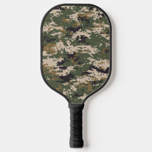 Green Digital Camouflage Pattern Pickleball Paddle
