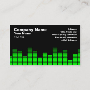 Green Digital Equalizer LEDs Business Card