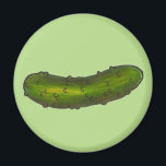 Green Dill Pickle Food Foodie Pickles Kitchen Deli Magnet<br><div class="desc">Magnet featuring an original marker illustration of a crunchy green dill pickle!</div>