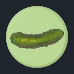 Green Dill Pickle Food Foodie Pickles Kitchen Deli Magnet<br><div class="desc">Magnet featuring an original marker illustration of a crunchy green dill pickle!</div>