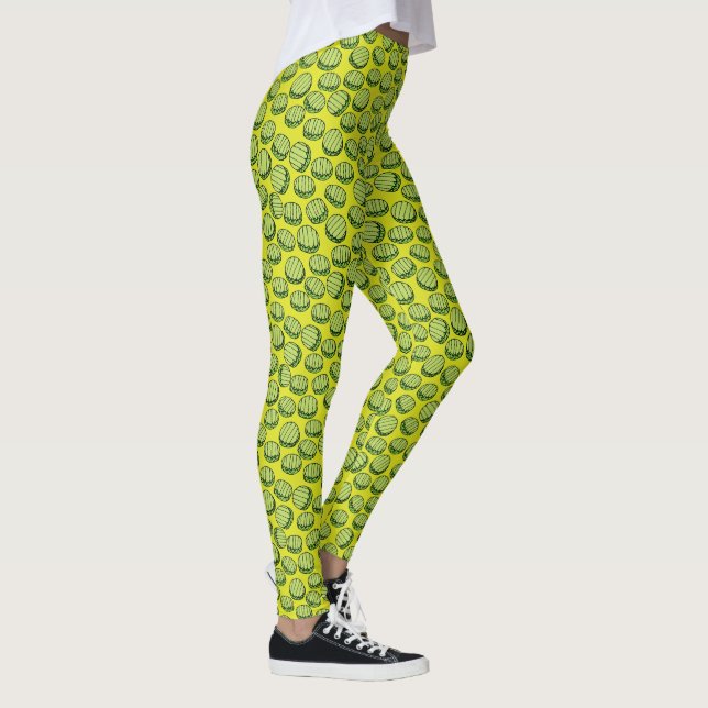 Green Dill Pickles Novelty Leggings (Right)