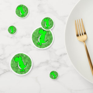 Green Dino Watercolor Baby Shower  Confetti