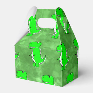 Green Dino Watercolor Baby Shower Favor Box