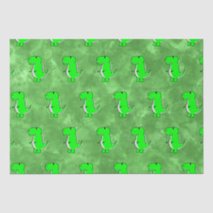 Green Dino Watercolor Baby Shower Tissue Paper