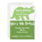 Green Dinosaur Birthday Party Invitations