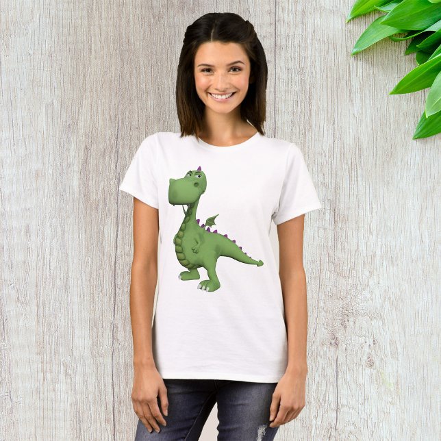 Green Dinosaur Character with Purple Spikes T-Shirt (Creator Uploaded)
