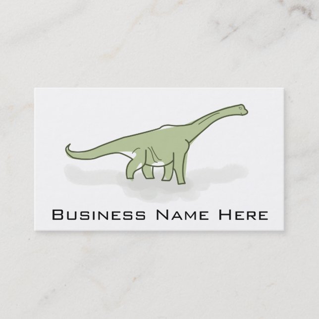 Green Dinosaur, Digital Illustration Business Card (Front)