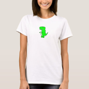 Green Dinosaur Drawing T-Shirt