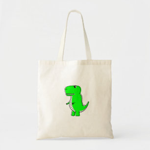 Green Dinosaur Drawing Tote Bag