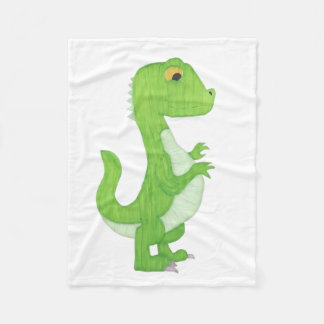 Green Dinosaur Fleece Blanket