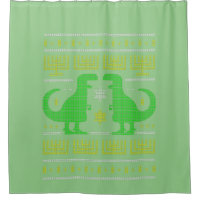 green dinosaur hanukkah ugly sweater