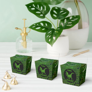 Green Dinosaur Hide Happy Birthday!  Favor Box