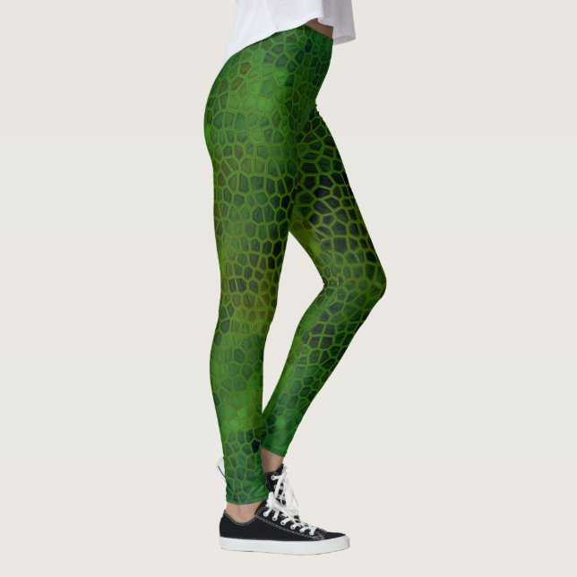 Green Dinosaur Hide  Leggings (Right)