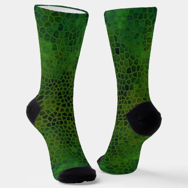 Green Dinosaur Hide Socks (Angled)