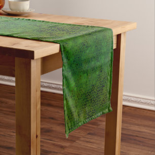 Green Dinosaur Hide Table Runner