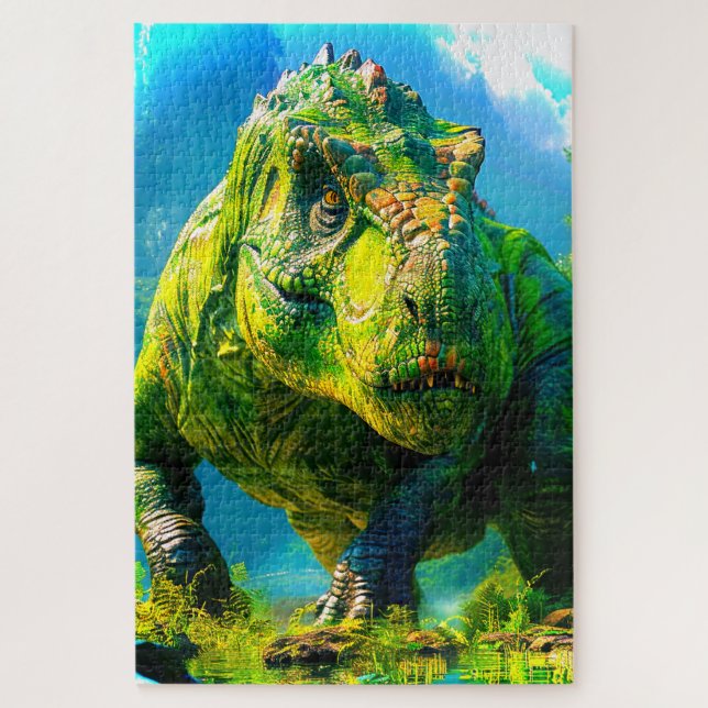 Green Dinosaur Jigsaw Puzzle (Vertical)