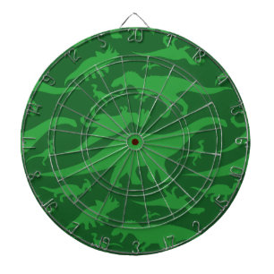 Green Dinosaur Pattern Dartboard