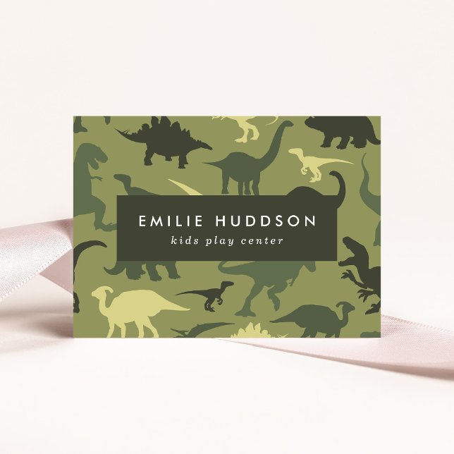 Green Dinosaurs, Kids Play Centre, Activity Centre Business Card (Creator Uploaded)
