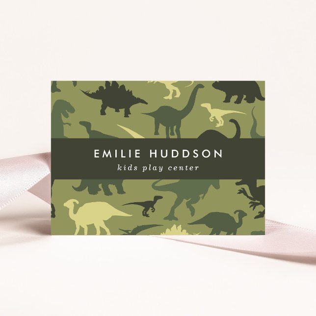 Green Dinosaurs, Kids Play Centre, Activity Centre Business Card (Creator Uploaded)