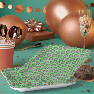 Green Disc Ribbon by Kenneth Yoncich Paper Plate