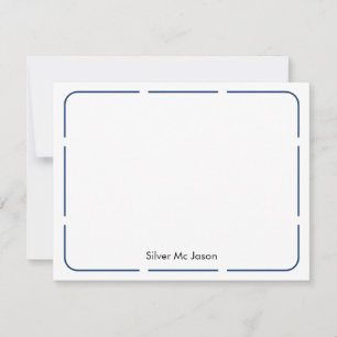 Green Ditzy Floral Personalized Stationery Card