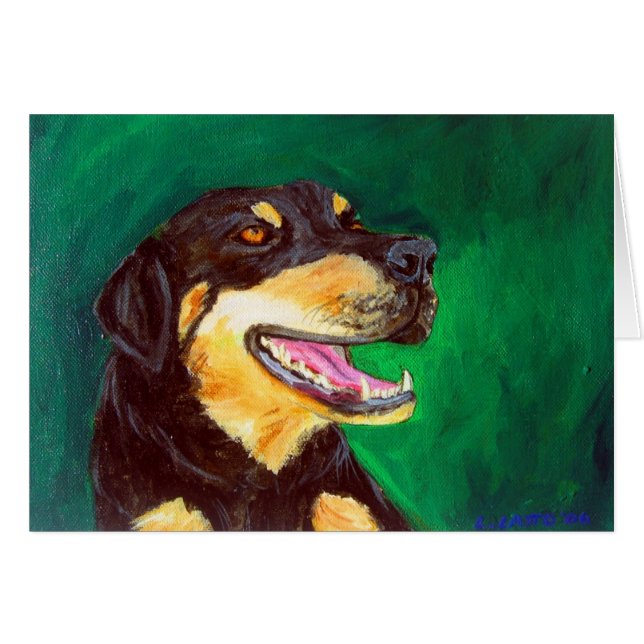 Green Dog Card (Front Horizontal)