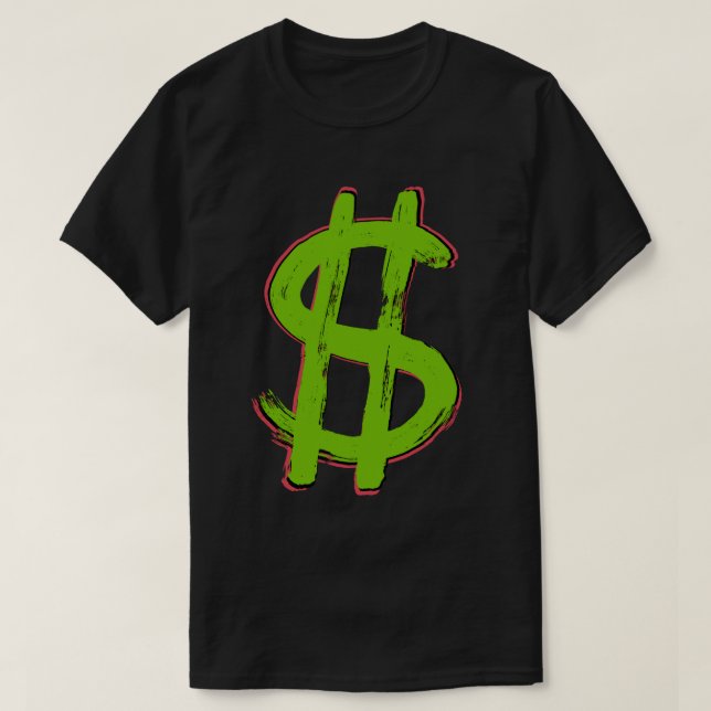 Green Dollar Sign T-Shirt (Design Front)
