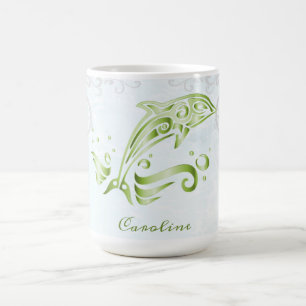 Green Dolphin Personalized Coffee Mug