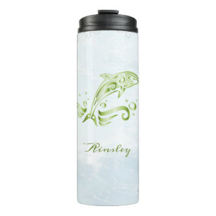 Green Dolphin Personalized Thermal Tumbler