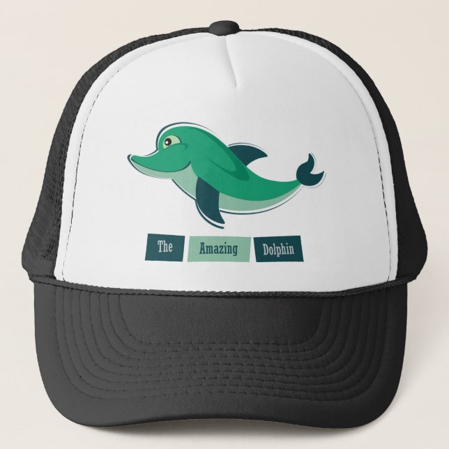 Green Dolphin Trucker Hat (Front)