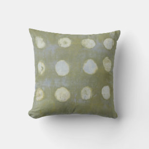 Green Dot Throw Pillow