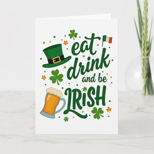 Green Dots Irish Card (Front)