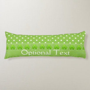 Green, Dots & Shamrocks Body Pillow