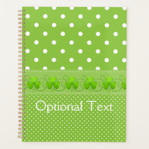 Green, Dots & Shamrocks Planner