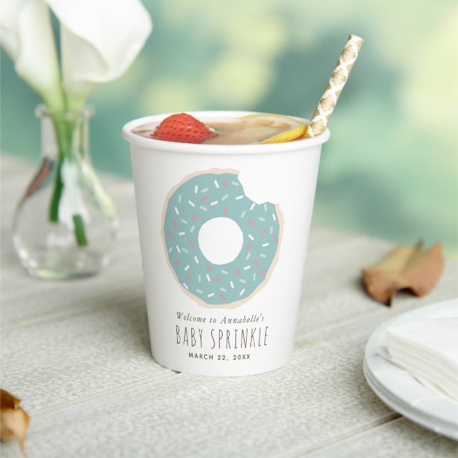 Green Doughnut Baby Sprinkle Paper Cups (Insitu)