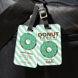 Green Doughnut Luggage Tag