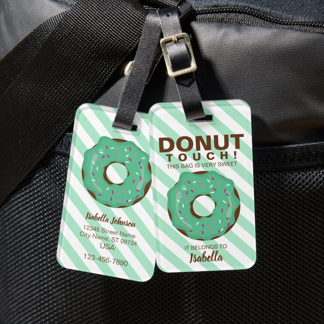Green Doughnut Luggage Tag (Creator Uploaded)