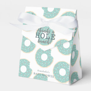 Green Doughnut Thank You Baby Shower Gift Favor Box