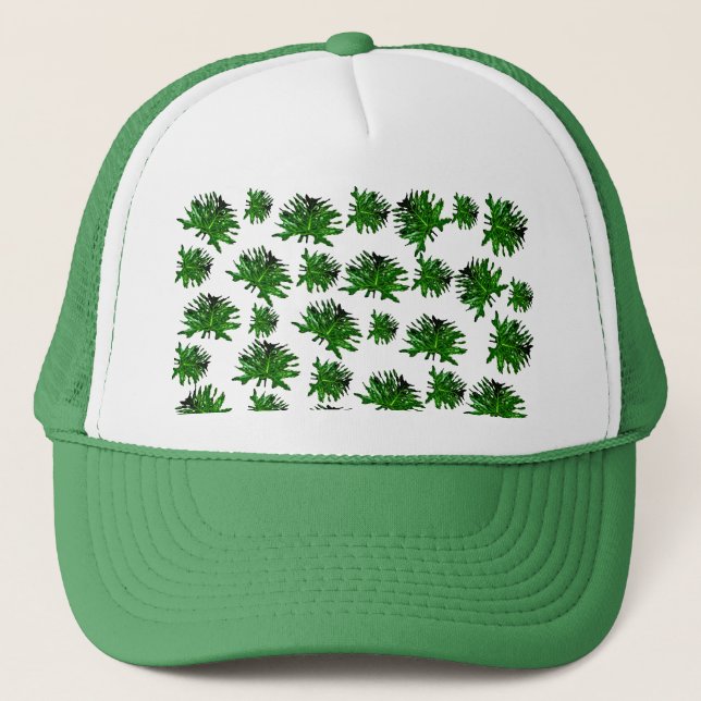 Green Dracaena Fern Feuilles, Casquette de camions (Devant)